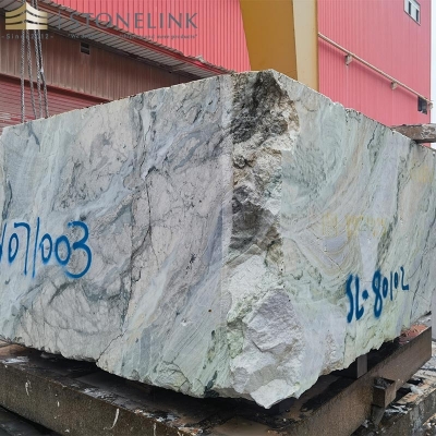 Raggio Verde marble block