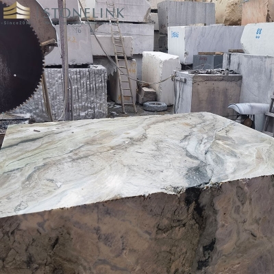 Raggio Verde marble block