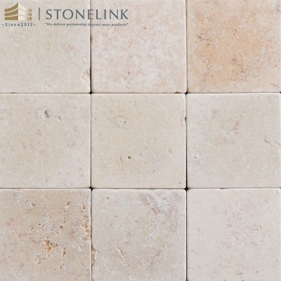 Tumbled limestone tile