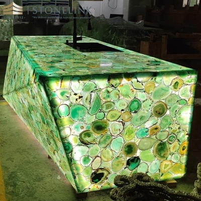 Green agate countertop