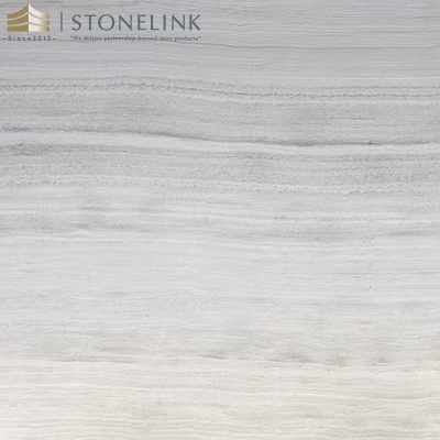 White Wood marble slab