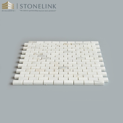 Bianco White mini brick marble mosaic